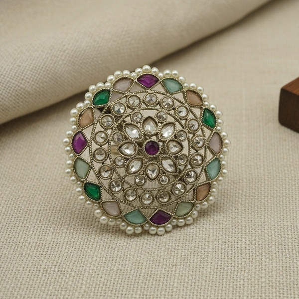 Navratna Mandala Ring(Adjustable)