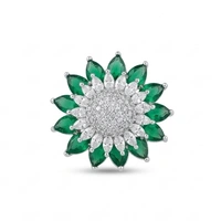 Emerald Sunburst Ring