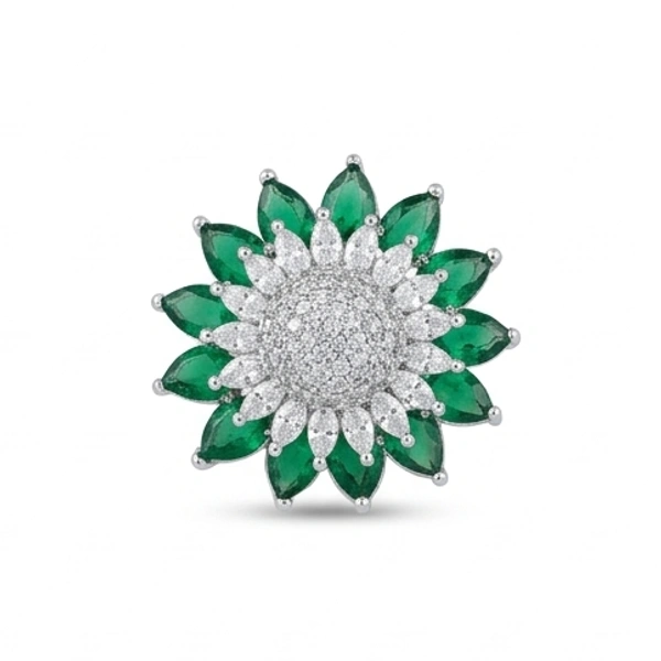 Emerald Sunburst Ring