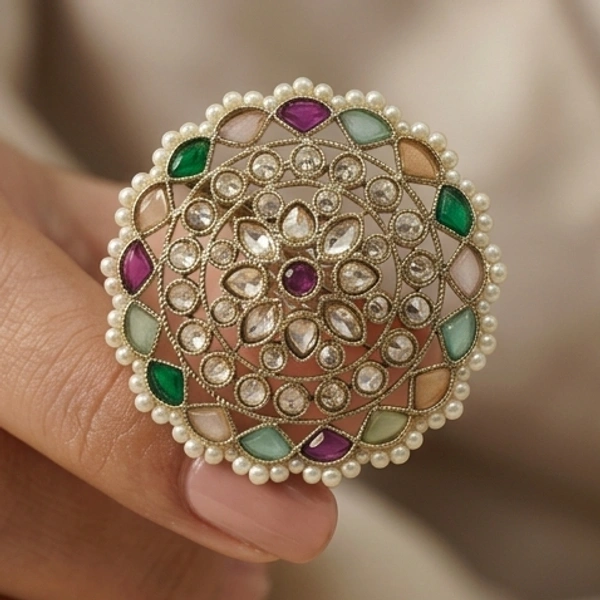 Navratna Mandala Ring(Adjustable)