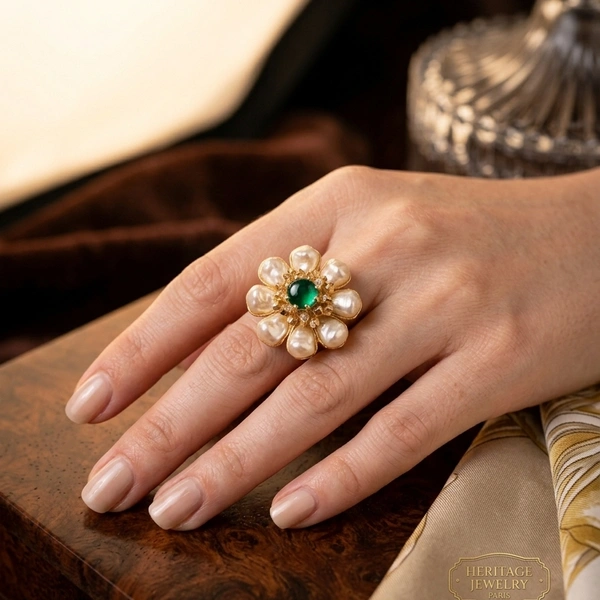 Vintage Daisy Statement Ring