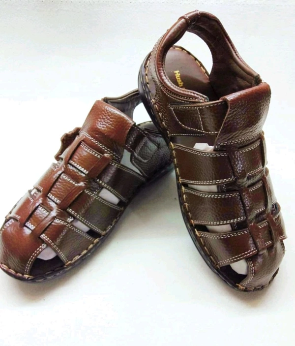 Genuine Leather Men's Trendy Sandals 