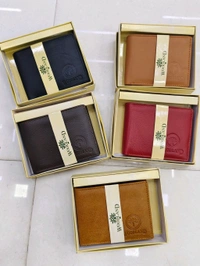 Genuine Leather Men's Trendy Wellets - Regular Wellets Size, Tan