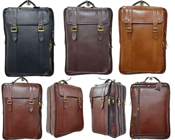 STEPSCART Genuine Leather 4-Way Multi-Functional Laptop Bag – - Size: 16 x 12 x 3 Inches(Length x Height x Width)✔ Suitable for up to 15.6” Laptop✔ Spacious Interior with Organized Compartments✔ Ideal Size for Office, Business & Travel Use, Black