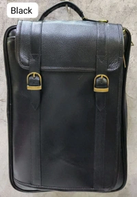 STEPSCART Genuine Leather 4-Way Multi-Functional Laptop Bag – - Size: 16 x 12 x 3 Inches(Length x Height x Width)✔ Suitable for up to 15.6” Laptop✔ Spacious Interior with Organized Compartments✔ Ideal Size for Office, Business & Travel Use, Black