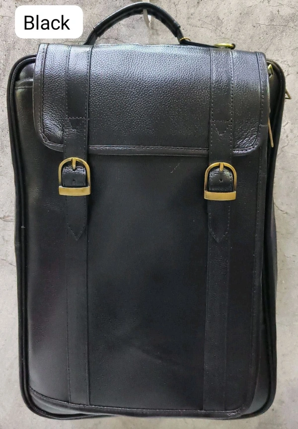 STEPSCART Genuine Leather 4-Way Multi-Functional Laptop Bag – - Size: 16 x 12 x 3 Inches(Length x Height x Width)✔ Suitable for up to 15.6” Laptop✔ Spacious Interior with Organized Compartments✔ Ideal Size for Office, Business & Travel Use, Black