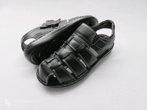 Genuine Leather Men's Trendy Sandals 