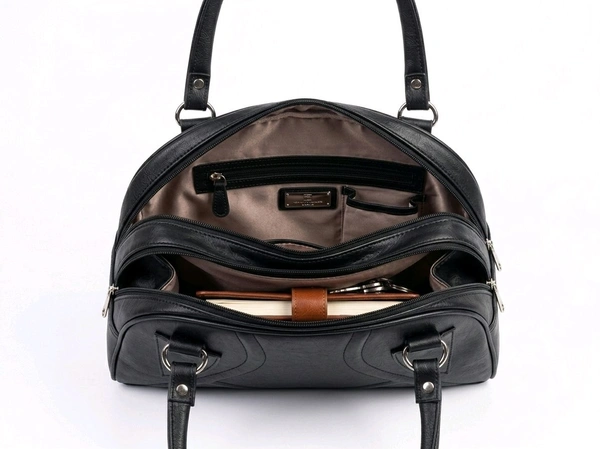 STEPSCART Classic Top Handle Handbags Collection - Black