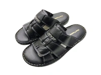 Premium Leather Slippers - 11, Black
