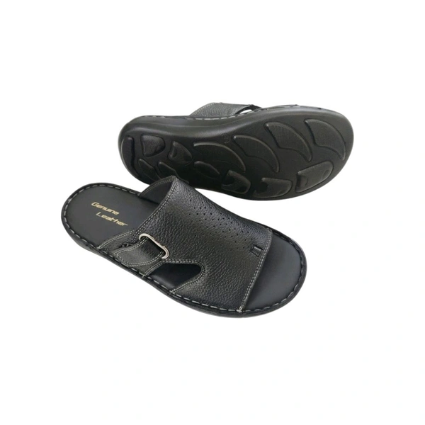 Gentle Walk Leather Sandals - 11, Black