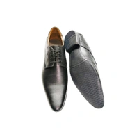 Premium Genuine Leather Formal Derby Shoes - 8, Black