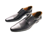 Premium Genuine Leather Formal Derby Shoes - 8, Black