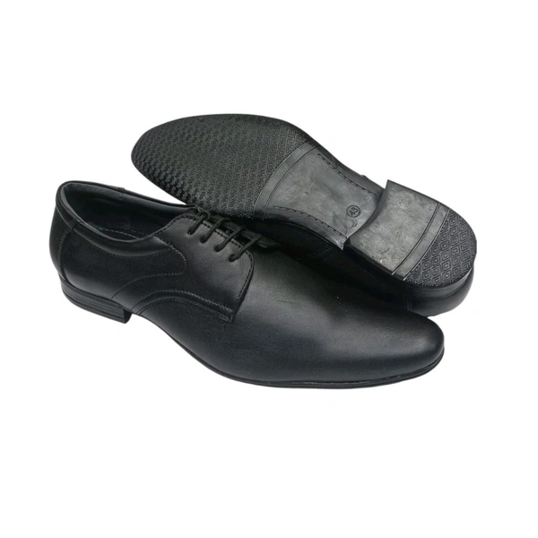 Premium Genuine Leather Formal Derby Shoes - 10, Black