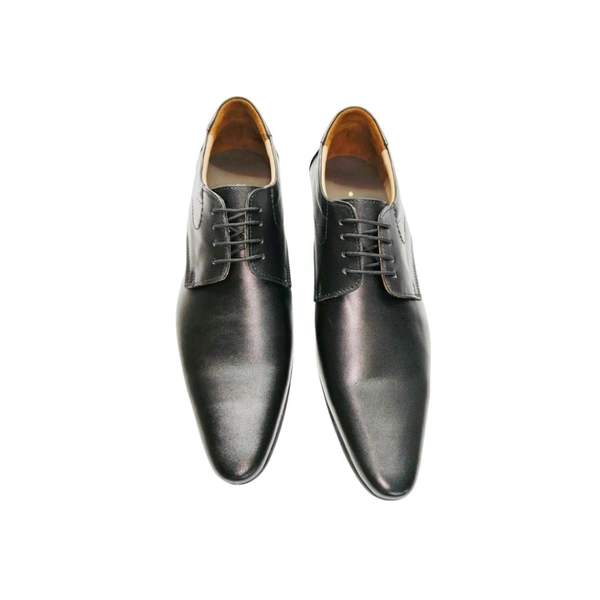 Premium Genuine Leather Formal Derby Shoes - 10, Black