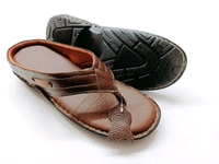 StepsCart Premium Leather Comfort Slippers - 7, Cinnamon