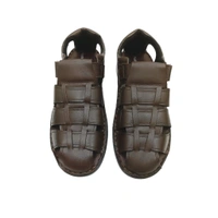 Premium Genuine Leather Fisherman Comfort Sandal for Men - 6, Morocco Brown