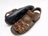 UrbanStride Premium Leather Sandals - 7, Nutmeg Wood Finish