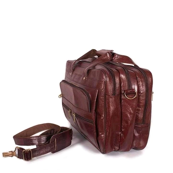 Executive Leather Laptop Bag "15.6 Inches" - 15.5 'inches', Brown