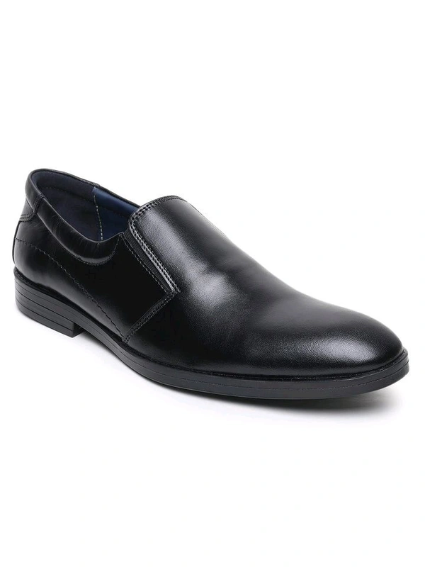 Premium Black Leather Slip-On Formal Shoes – Office & Party Wear - 7, Black