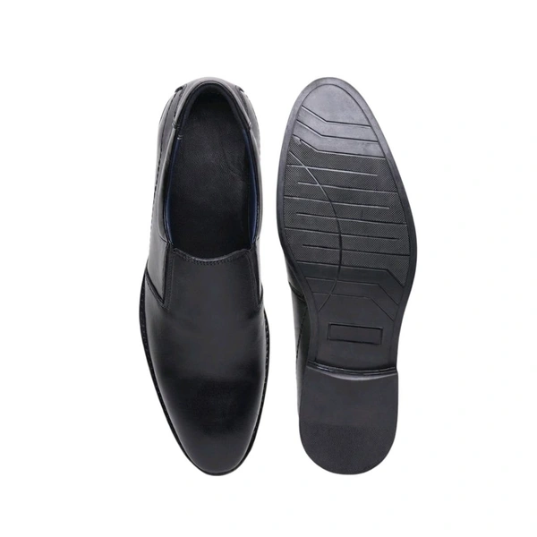 Premium Black Leather Slip-On Formal Shoes – Office & Party Wear - 7, Black