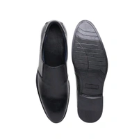 Premium Black Leather Slip-On Formal Shoes – Office & Party Wear - 10, Black