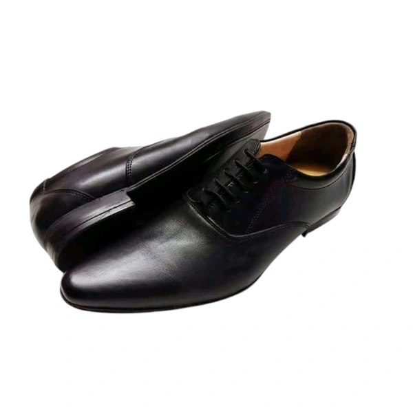 Genuine Leather Men's Trendy Oxford Plain Lace Up Shoes 