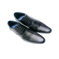 Genuine Leather Men's Trendy Oxford Plain Lace Up Shoes - 8, Black