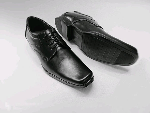 Leather Formal Derby Shoes - 6, Black