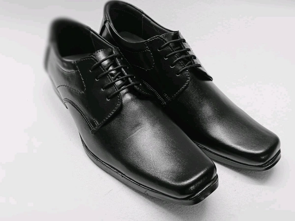 Leather Formal Derby Shoes - 6, Black