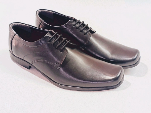 Leather Formal Derby Shoes - 6, Black