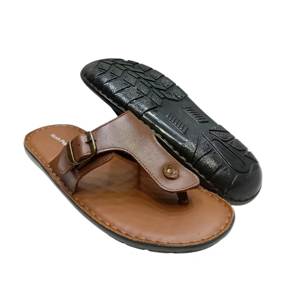 Royal Noir Premium Leather Toe-Ring Sandals
