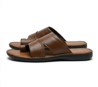 Royal Noir Premium Leather Toe-Ring Sandals
- 6, Tangerine