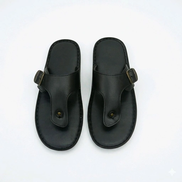 Urban Elite Black Dual-Strap Toe-Ring Sandals
- 9, Black