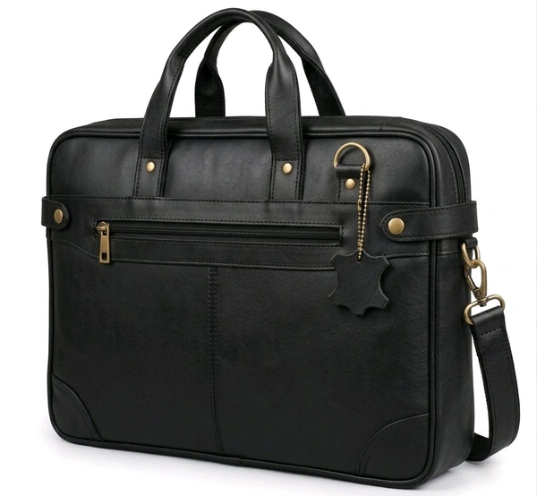 Laptop Slim Single Compartment Bags - Size: 15.5 Inches, Black