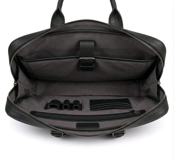 Laptop Slim Single Compartment Bags - Size: 15.5 Inches, Black