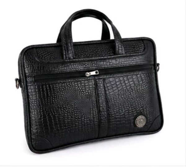 STEPSCART Black Croco Executive Laptop Bag | Premium Office Collection - Size: 15.5 Inches, Black