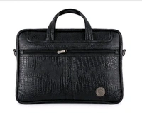 STEPSCART Black Croco Executive Laptop Bag | Premium Office Collection - Size: 15.5 Inches, Black