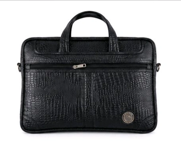 STEPSCART Black Croco Executive Laptop Bag | Premium Office Collection - Size: 15.5 Inches, Black