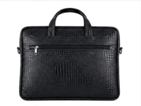 STEPSCART Black Croco Executive Laptop Bag | Premium Office Collection - Size: 15.5 Inches, Black