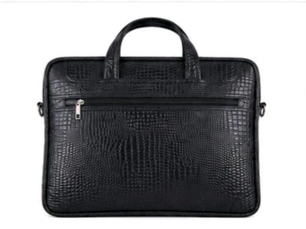 STEPSCART Black Croco Executive Laptop Bag | Premium Office Collection - Size: 15.5 Inches, Black