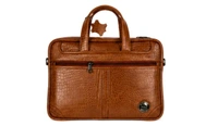 STEPSCART Single Laptop Handle Cut – Croco Print – Bags - Size: 15.5 Inches, Web Orange