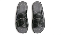 SmoothStep Leather Sandals - 10, Black