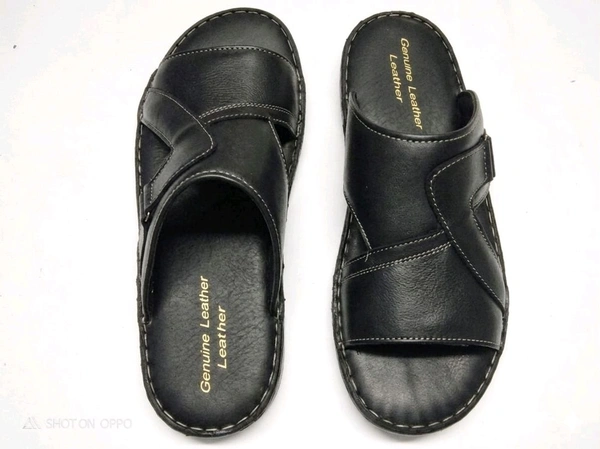 Bold Walk Leather Sandals - 8, Black