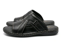 Bold Walk Leather Sandals - 8, Black