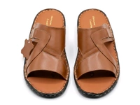 Bold Walk Leather Sandals – Tan Colour - 7, Tan Color