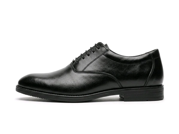 STEPSCART Classic Black Oxford Lace Up Shoes - 6, Black