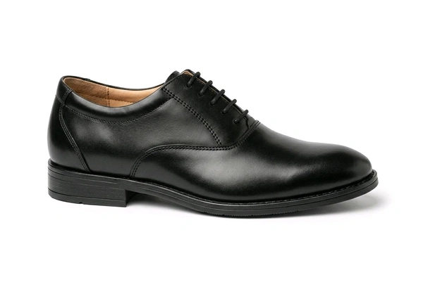 STEPSCART Classic Black Oxford Lace Up Shoes - 7, Black
