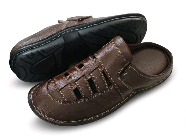 STEPSCART Royal Comfort Premium Genuine Leather Sandal - 8, Brown