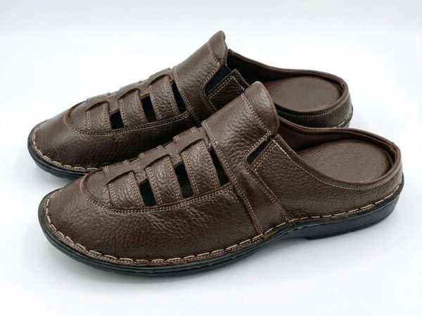 STEPSCART Royal Comfort Premium Genuine Leather Sandal - 11, Brown