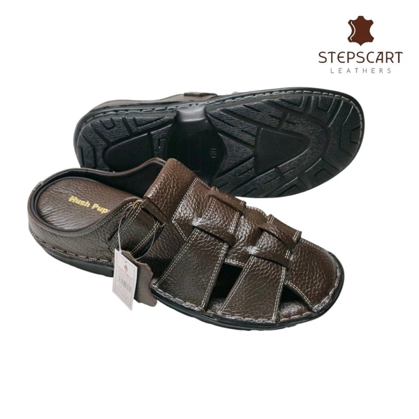 STEPSCART Heritage Series - Genuine Leather Sandal (SL-HS01) - 7, Morocco Brown